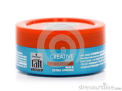 Taft Creative Look Modelling Wax Extra Strong 75 ml Editorial Stock Photo