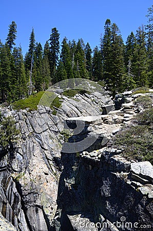 Giant Fissures, Taft Point, Yosemite National Park, California, USA. Stock Photo