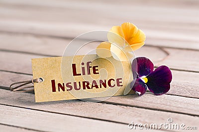 Life insurance tag Stock Photo