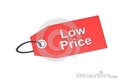 Tag with low price Stock Photo