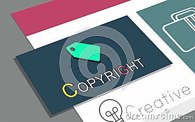 Tag Trademark Copyright Business Marketing Icon Concept Stock Photo