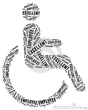 Tag or word cloud disability related Stock Photo