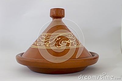 Tagine for long cooking and Moroccan food Stock Photo