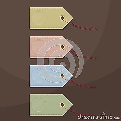 Tags with string Vector Illustration