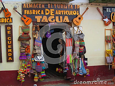 Tagua store, Chiquinquira , Colombia Editorial Stock Photo
