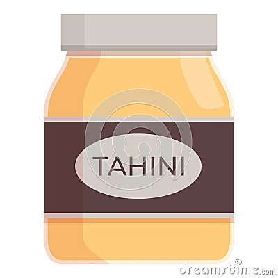 Tahini cuisine icon cartoon vector. Food hummus Vector Illustration