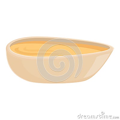 Tahini food icon cartoon vector. Bread spread Vector Illustration