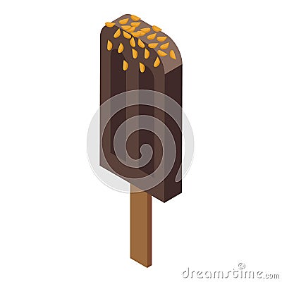 Tahini ice cream icon isometric vector. Food dip Vector Illustration