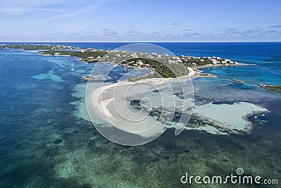 Tahiti Beach and Sand Bar, Abaco Stock Photo