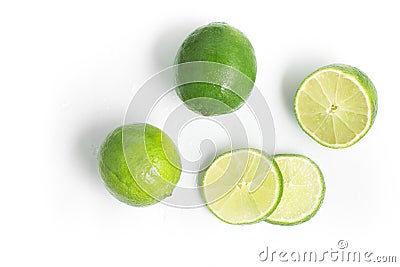 Tahiti Lemon Sliced. Stock Photo