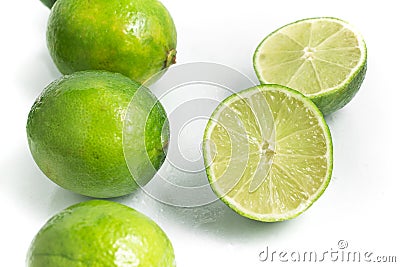 Tahiti Lemon Sliced. Stock Photo