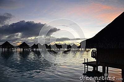 Tahiti Sunrise Stock Photo