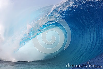 Tahiti Wave Stock Photo