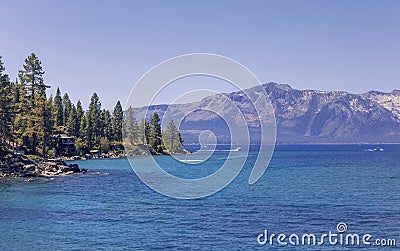 Tahoe Boating Stock Photo