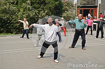 Tai Chi in China Editorial Stock Photo