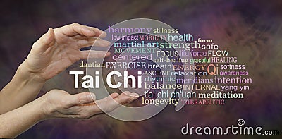 Tai Chi Word Cloud Stock Photo