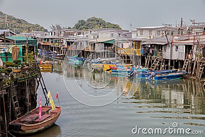 Tai O fishing village, Hong Kong Editorial Stock Photo