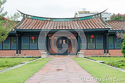 Wufeng Lin Family Mansion and Garden in Taichung, Taiwan. The residence was originally built in Editorial Stock Photo