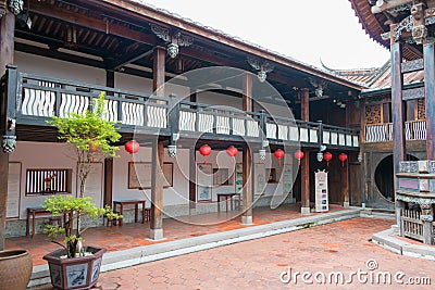 Wufeng Lin Family Mansion and Garden in Taichung, Taiwan. The residence was originally built in Editorial Stock Photo