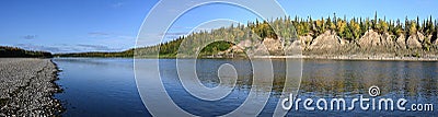 Taiga river in the Ural region Stock Photo