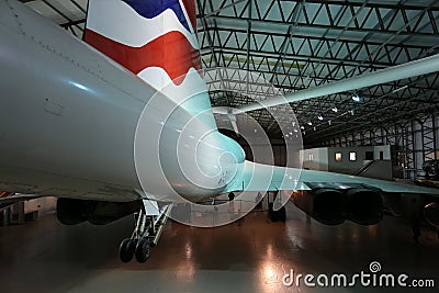 The tail of a British Concorde Editorial Stock Photo