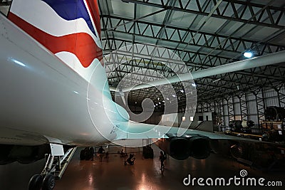 The tail of a British Concorde Editorial Stock Photo