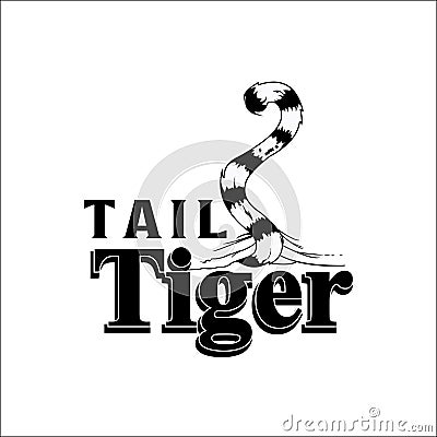 Tail tiger exclusive logo Vector Illustration
