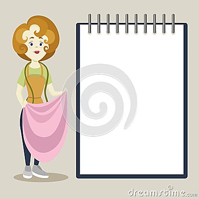 Tailor or dressmaker Vector Illustration