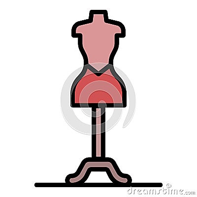 Tailor dummy icon color outline vector Vector Illustration