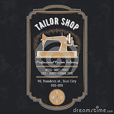 tailor emblem, signage Stock Photo