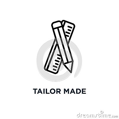 tailor made icon. tailor made concept symbol design, vector illu Vector Illustration