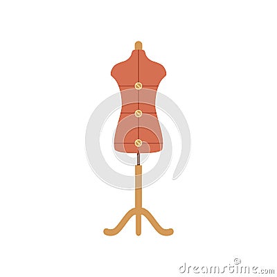 Tailor mannequin flat icon. Vector Illustration