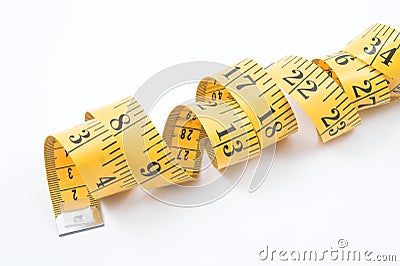 Tailor's measuring tape Stock Photo