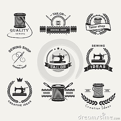 Set of Vintage Retro Handmade Badges, Labels and Stock Vector ...