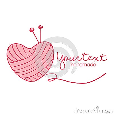 Tailor Sewing Vintage Love Knitting Logo Fashion Retro Simple Ideas Vector Design Template Vector Illustration