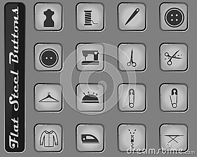 Tailoring simply icons Vector Illustration