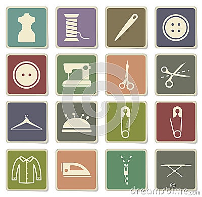 Tailoring simply icons Vector Illustration