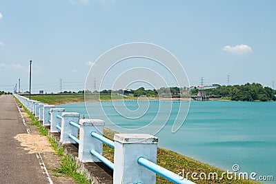 Wusanto Reservoir scenic area in Guantian District, Tainan, Taiwan. Stock Photo