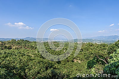 Tainan, Taiwan-November 17, 2017:beautiful scenery in White Church Park for Tourism and Photo Shooting Editorial Stock Photo