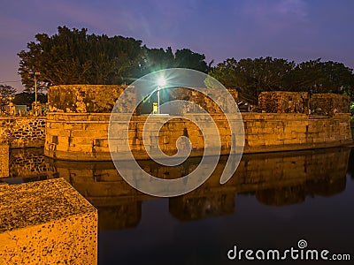 Anping small fort at night Stock Photo
