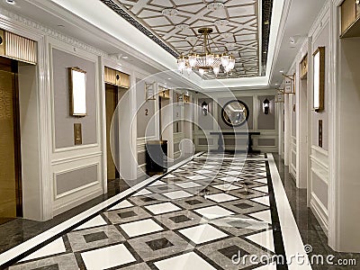 Taipa Cotai Macao Macau Londoner Hotel Stylish British Great Britain United Kingdom UK Style Interior Design Lobby Decorations Editorial Stock Photo