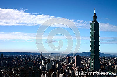 Taipei 101 and City Stock Photo