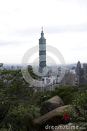 Taipei city and 101 Editorial Stock Photo