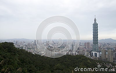 Taipei city and 101 Editorial Stock Photo