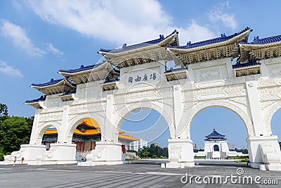 Chiang Kai Shek memorial hall at Liberty Square in Taipei city of Taiwan Editorial Stock Photo