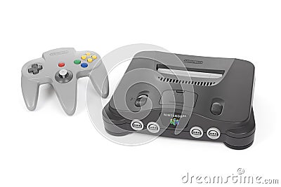 Nintendo`s N64 Video Game System Editorial Stock Photo