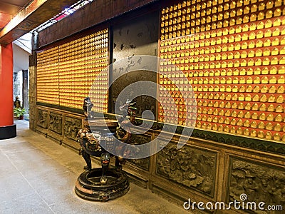 Taipei,treasure hill village,religious wall Editorial Stock Photo