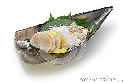 Tairagi(pacific pen shell, atrina pectinata) sashimi, japanese cuisine Stock Photo