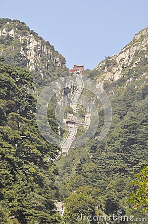 Taishan Mountain in china Stock Photo