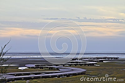 Taiwan beauty - Gaomei wetland area Stock Photo